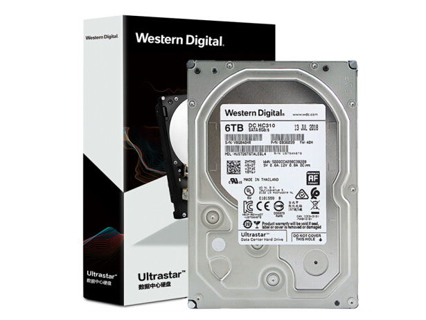 西部数据 HUS726T6TALE6L4  6TB SATA6Gb/s 7200转256M 企业级硬盘