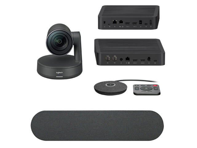 罗技 CC5000E 商务高清视频会议摄像头 4K USB免驱 15倍无损变焦 智能取景(含全向麦克风+扬声器)