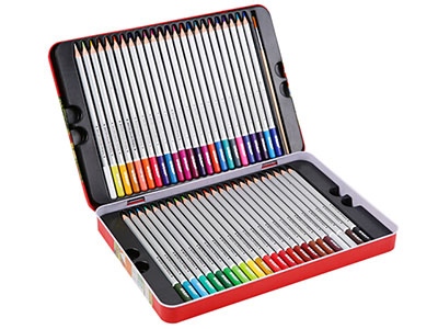 晨光  文具48色六角水溶性彩色鉛筆 鐵盒裝兒童繪畫彩鉛