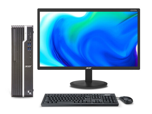 宏碁(Acer)商祺SQX4270 666C商用办公台式电脑整机 家用电脑（十代i5-10400 8G 512GSSD GT730 2G）21.5英寸