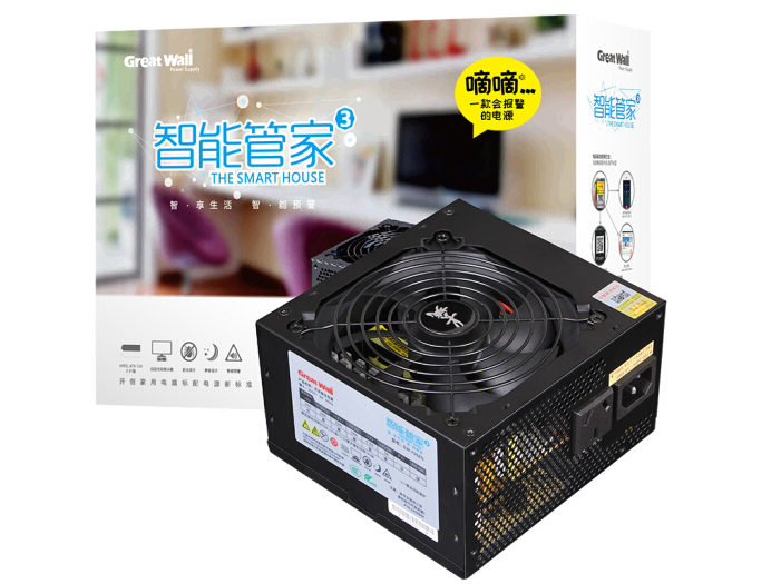 长城（Great Wall）额定625W GW-725ZG电源（智能预警/智能关闭显示器/主动PFC/12cm大风扇/60cm长线材）