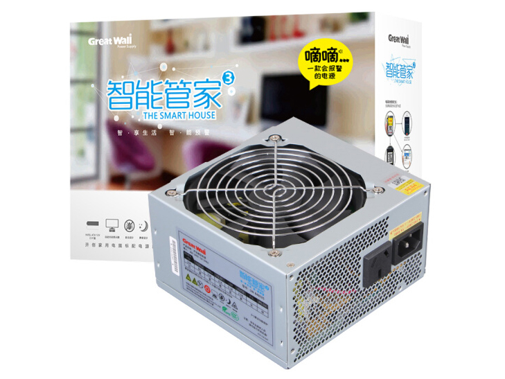 长城（Great Wall）额定300W GW-400ZG电源（智能插头/智能关闭显示器/被动PFC/12cm大风扇/60cm长线材）