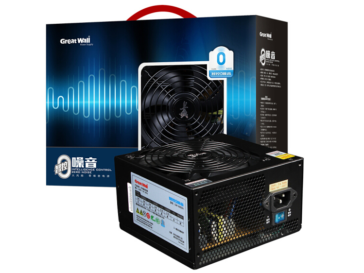 长城（GreatWall） 额定500W GW-600ZN电源 （智控0噪音/主动PFC/多重功能保护/背板走线/12CM静音风扇）