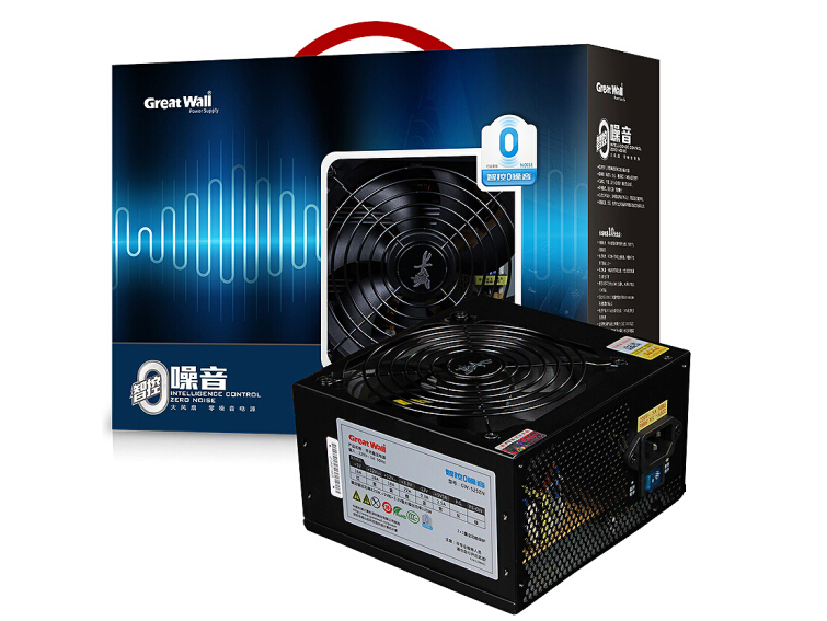 长城（GreatWall） 额定425W GW-525ZN电源 （智控0噪音/主动PFC/多重功能保护/背板走线/12CM静音风扇）