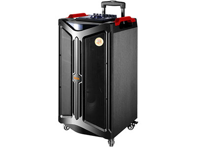科达   战狼网红系列      KD-10F  ”喇叭：10寸100磁低音+6.5寸80磁中音+号角高音80磁                   阻抗：4Ω                
功率：60W                               
无线咪：防啸叫，自动对频                       
电池：12V4Ah铅酸电池
”
