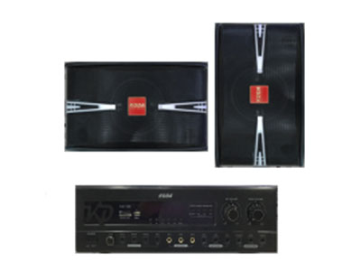 科达  8寸卡包音箱+功放机套装 ”喇叭：8寸110磁低音+双3寸55磁高音                       阻抗：6Ω+8Ω+8Ω                
输入功率：60W-120W                          功放输出功率：100Wx2
”
