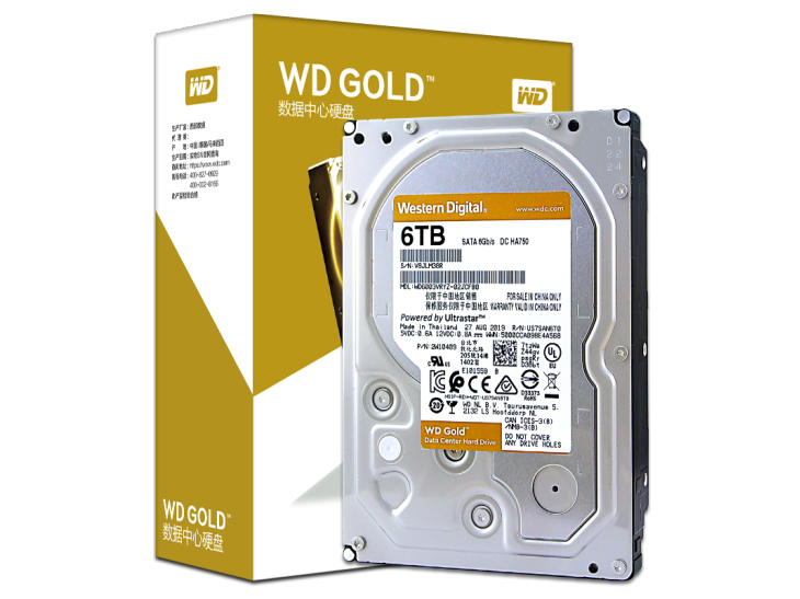 西部数据（WD）金盘企业级存储服务器机械硬盘1t2t4t6t8t10t12t14t16tb7200转 6TB 【WD6003VRYZ】