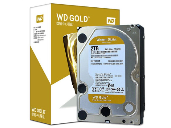 WD西部数据 WD2005VBYZ 3.5寸企业级金盘2T 7200转128M SATA6Gb/s