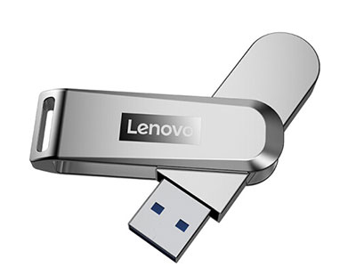 联想  256GB USB3.0（USB3.1 Gen1) U盘 X3 香槟银 全金属电脑车载高速优盘 360度旋转
