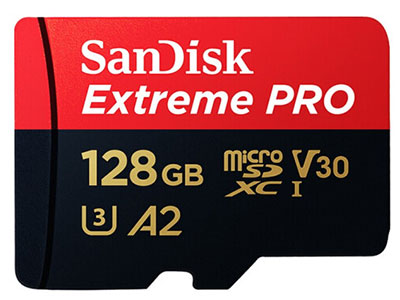 闪迪  128GB TF（MicroSD）存储卡U3 C10 V30 A2 4K 至尊超极速移动版内存卡