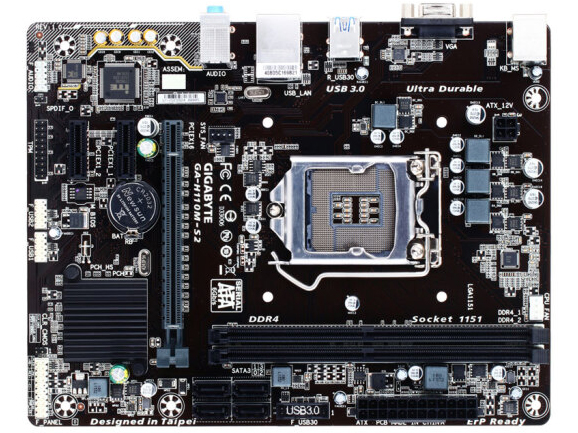 技嘉(gigabyte) ga-h110m-s2 ddr4 lga1151主板