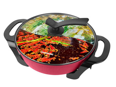 长虹电火锅 （鸳鸯火锅）DHG-50B1，一锅两味，清汤香辣可同时满足，一体成型铝合金锅体加挡板
