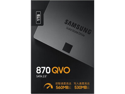 三星870 QVO 新品 读取：550M 写入：520M 1T
2T
4T
8T