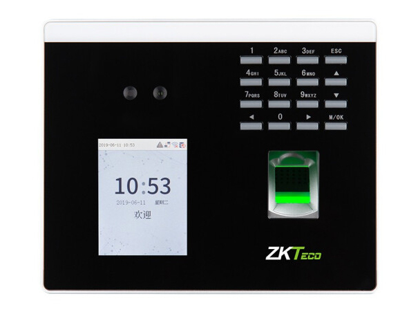 ZKTeco中控 XFACE100 态人脸识别考勤机指纹打卡机面部识别门禁一体机