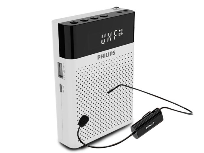 飛利浦（PHILIPS） SBM330 300小蜜蜂擴音器大功率無線麥克風教學導游專業插卡便攜式