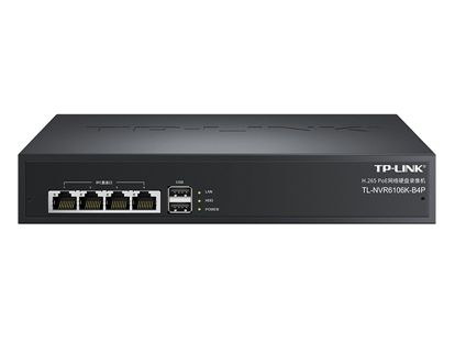TP-LINK  TL-NVR6106K-B4P H.265 PoE网络硬盘录像机（4PoE口/6路/单盘位）