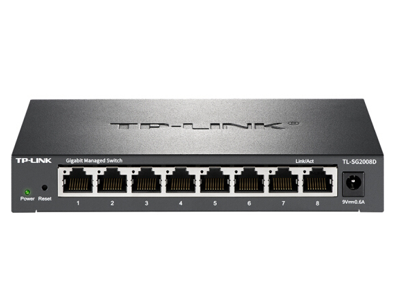 TP-LINK 云交换TL-SG2008D 8口全千兆Web网管 云管理交换机 网线分线器 分流器