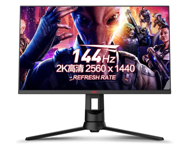 HKC显示器/GP329Q（31.5 黑红 直面 无边框 升降旋转底座 2K 144Hz VGA+HDMI+DP 配线DP）