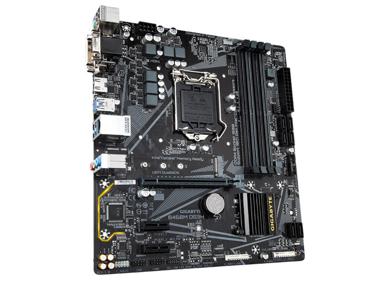 技嘉主板/B460M DS3H V2（VGA+DVI+HDMI+M.2 H470芯片）