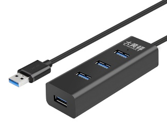 大黄蜂 D-3089ABK USB3.0  4口HUB  1.2米