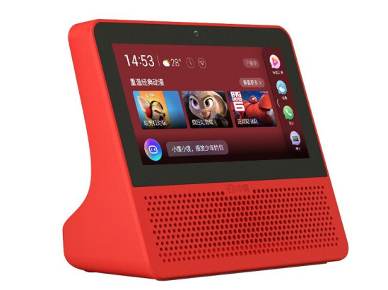 小度 在家air智能屏音箱 百度AI小杜智能語音遙控觸控帶屏音箱wifi網絡音響 小度在家智能屏air紅色