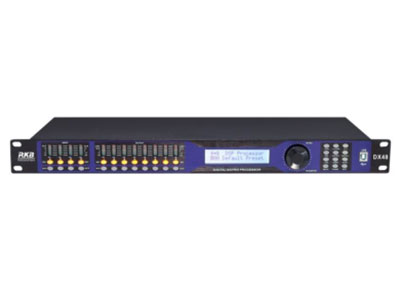 ”SHC DX360 DX480”	音频处理器  数字音频处理器，1、96kHz采样率，32位DSP芯片处理，24 bit AD/DA转换。2、输入处理部分包含高切，低切，8个参量均衡，噪声门，增益，静音，相位，延时，连动调节等处理功能。3、输出处理部分包含分频，9个参量均衡，增益，静音，压缩/限幅器，相位，延时，连动调节等处理功能。4、所有通道的PEQ增益、带宽、频率连续可调，类型可选择：参量均衡、低架滤波、高架滤波、低切滤波、高切滤波、移相1阶、移相2阶。5、所有输入输出之间可以自由进行矩阵式分配，并且每个输入输出通道名称可以更改。6、所有输入输出