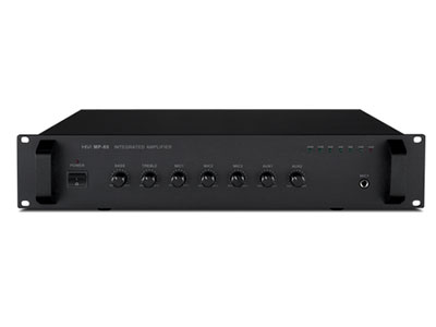 HiVi惠威	UP-120	定压合并式功放 ”1、提供100V/70V定压输出及4~16Ω定阻输出
2、3路MIC、2路AUX输入
3、MIC1具有优先默音功能
4、1路扩展输出口，可用于功率扩展
5、温度保护、过压及过载保护、短路保护
额定功率：120W
功耗：180W
输入灵敏度：AUX 250mV(非平衡) MIC 5mV(非平衡)
音量调整范围：BASS:±10dB  TREBLE:±10dB
线性失真：≤1\%（100\%功率）
信噪比：LINE≥85dB  MIC≥72dB
优先级别：MIC1优先
频率响应：7