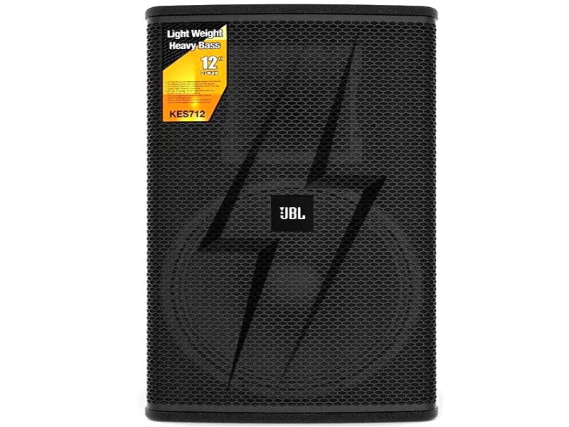 JBL◆型号：KES712 ◆系统类型：12英寸2分频，低音反射式 ◆频率范围(-10dB)：55Hz-20KHz  ◆频率响应(±3dB)：80Hz-20KHz ◆灵敏度（1M/2.83V)：98dB±2dB                                                                                                                        ◆额定阻抗：8ohms ◆最大声压输出：125dB(峰值128dB)   ◆覆盖角：60 °x90 °（HxV)   ◆额定输入功率（额定/音乐信号/峰值：500W/1000W/2000W                                    ◆低音单元:1个12英寸高输出低音 ◆高音单元：1个1.5英寸压缩驱动器                                                                                                                                                                                                                              ◆外形尺寸(HxWxD)：600mmx360mmx410mm ◆净重：22.1kg （48.7lbs）                     ◆输入连接器：2xNeutrik?Speakon?NL4MP ◆箱体结构：六边楔形，15和18mm夹板 主要特点： ?12英寸高功率大动态低音驱动单元 ?1.5英寸高分子聚合振膜高频压缩驱动单元 ?聚丙烯基材多元复合材质号角，可旋转安装 ?60 °x90 °覆盖角设计，不同环境均具备平滑的偏轴向频率响应 ?箱体采用高品质多层夹板制作，表面经黑色耐磨喷漆处理 ?精密设计的分频器，提升中频表现同时优化功率分配 ?极具时尚的星钻辐射钢制网罩，带有防尘面网 ?标志性的JBL发光微标