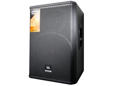 JBL型号：MRX615  15”两分频，低音反射 频率范围(-10dB):     52 Hz - 20k Hz 频率响应(±3dB):     65 Hz -  20k Hz 系统灵敏度(1w @ 1m):     98 dB SPL 额定阻抗:    8 ohms 最大声压级:    124 dB  SPL持续   (130 dB SPL峰值) 功率 (持续/音乐/峰值):    400 W /  800 W / 1600 W 覆盖范围:    70? x  70? 支撑点/悬挂点:  双角度, 35 mm支架孔; 13 x M10悬挂点 低音单元:    1 x  JBL 265H 380 mm (15 in) 高音单元:    1 x  JBL 2408H 37.5 mm (1.5 in) 尺寸 (H x W x D):     700 mm x 435 mm x   470 mm (27.25 in x 17.5 in x 18.5 in) 净重:    20 kg  (44 lbs)
