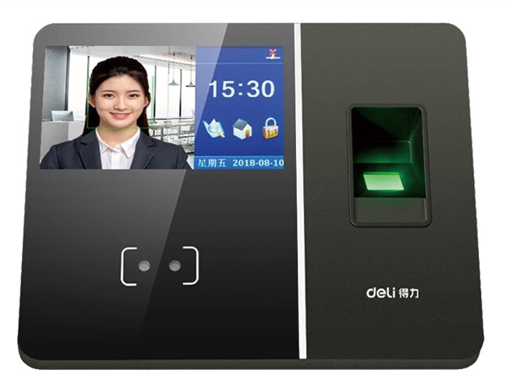 得力13750人脸指纹云考勤机 wifi打卡签到 4.3英寸触摸显示屏 13750CS智能云考勤机
