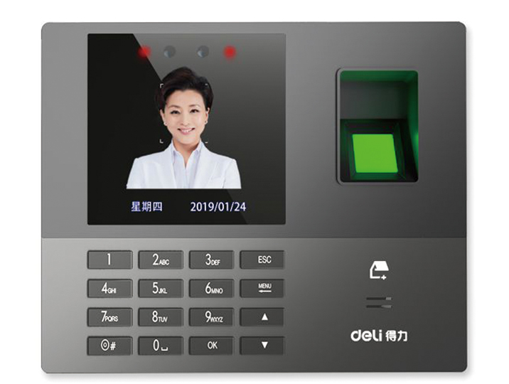 得力13888CS人脸识别考勤打卡机 指纹打卡考勤机公司员工上下班签到机 【WiFi款】13888CS指纹+人脸识别
