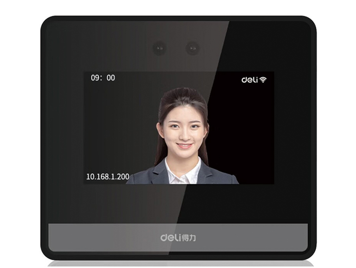 得力智能云考勤机 可见光动态人脸识别打卡机 活体检测 wifi联网 远程在线管理 4英寸大屏 DL-D5S