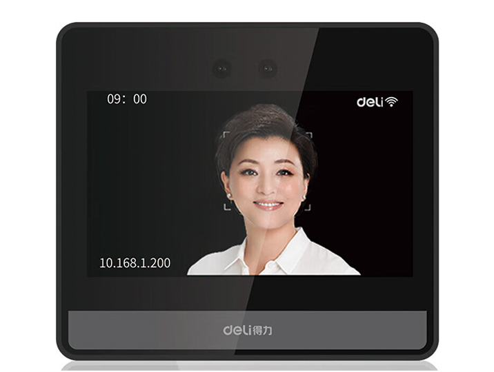 得力(deli)D8智能云考勤机动态人脸识别打卡机WIFI联网无接触签到考勤5英寸高清显示精准识别【DL-D8】
