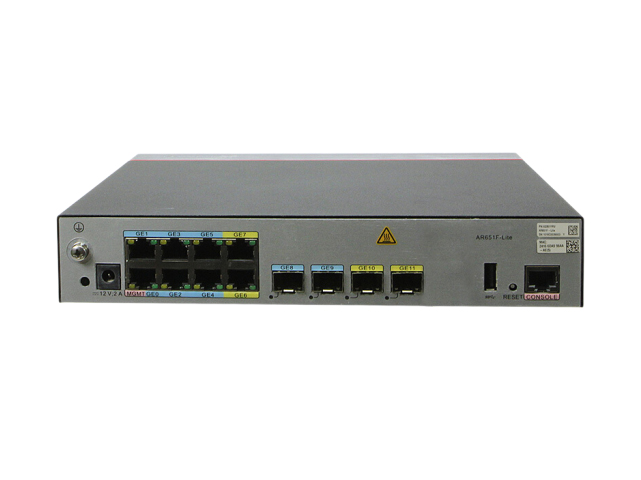 華為AR651F-Lite”AR651F-Lite交流主機(8GE(RJ45),4GE SFP,1GB內存,1*USB3.0)
帶機量200臺PC，轉發性能2.5Mpps，免費可管理最多8個AP（僅Wi-Fi 5）”
