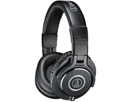 铁三角（Audio-technica）ATH-M40x 专业监听头戴式耳机 90度旋转式耳罩单耳监听