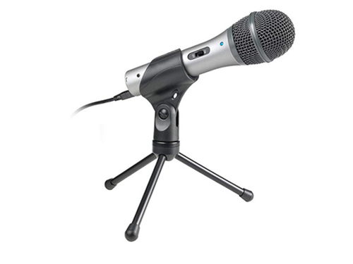 铁三角（Audio-technica）ATR2100-USB K歌唱吧双接口手持麦克风话筒