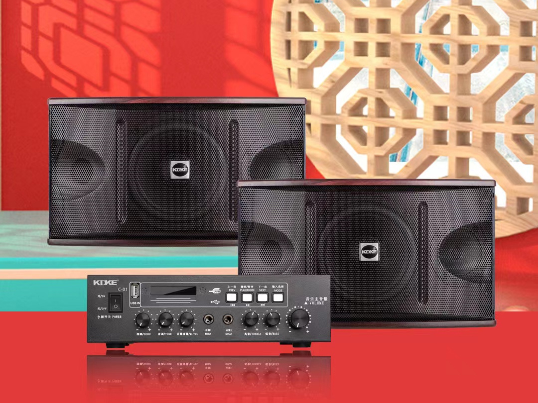 KDKE M-01音箱:5owC-01功放:5ow适用于20平方以内的场所小型会议室推荐