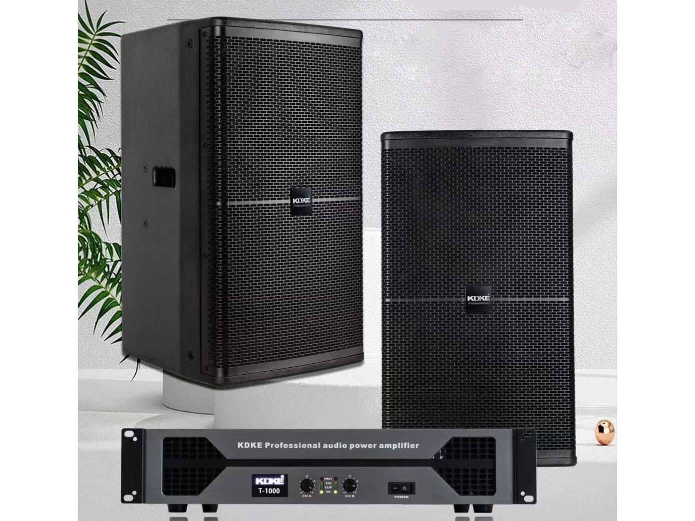 KDKE X-10(10寸):350WT-1000功放:500w 适用于30平方以内的娱乐场所
