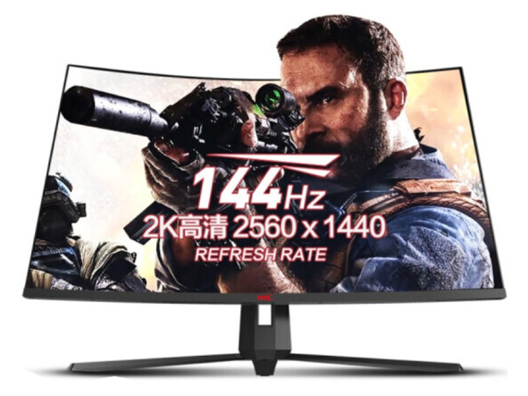 HKC 31.5英寸1500R曲面/直面 液晶电脑电竞游戏显示器 GX329QN 2K高清144Hz