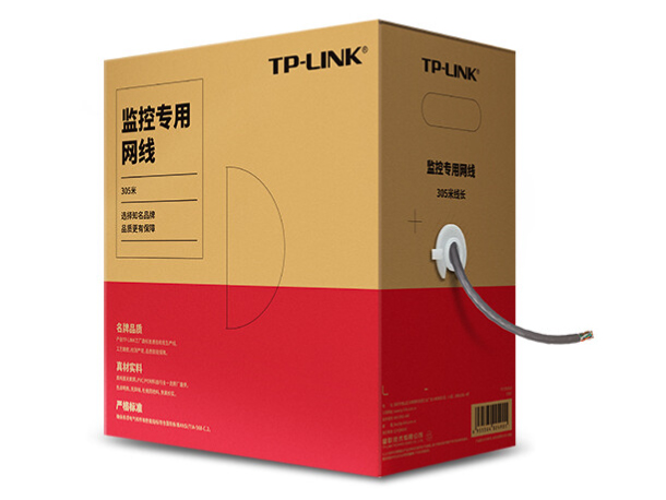 TP-LINK 超五類性能千兆網線 原裝非屏蔽高速工程網線 純銅雙絞線 家裝網絡監控布線305米箱線EC5e-305B