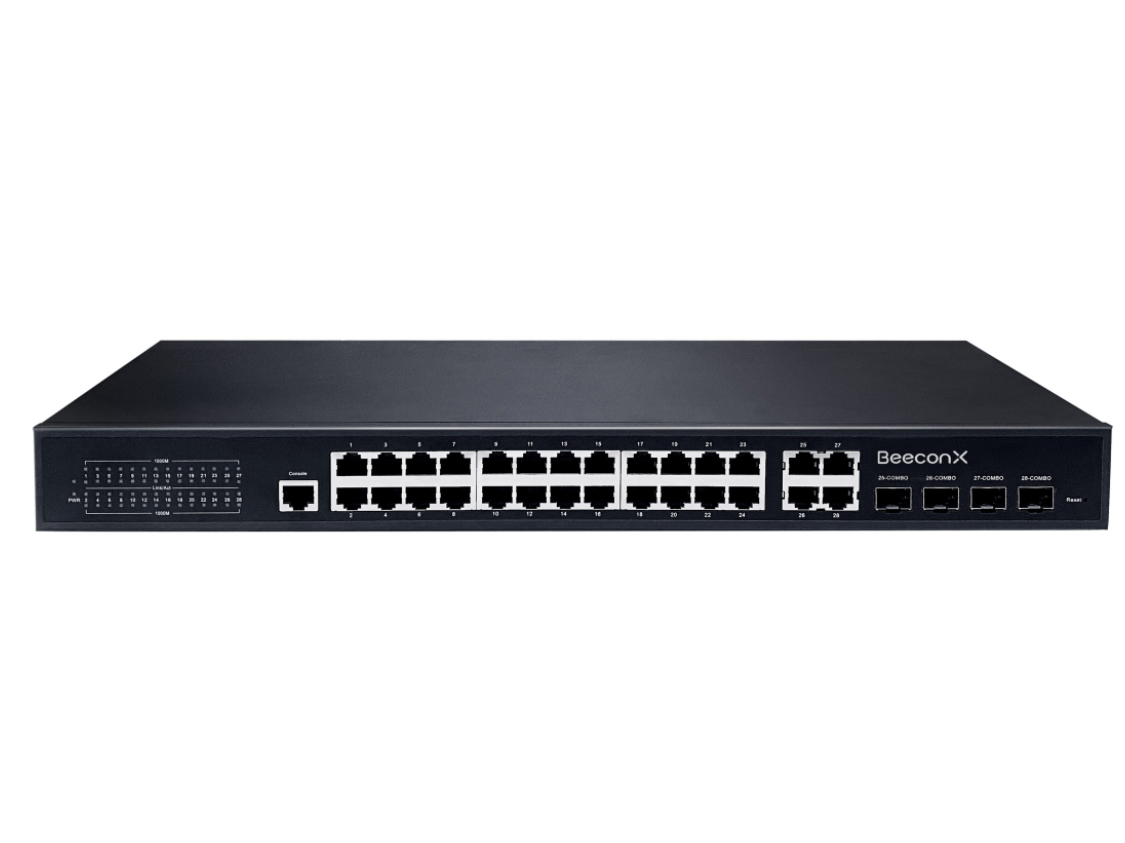 蜂巢易网 S3028GE-4SFP-PWR 24口全千兆弱三层网管型PoE交换机