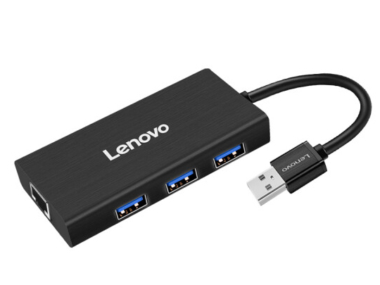 聯想 LP0803  USB分線器多接口轉換器 RJ45網口 USB高速傳輸