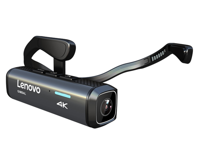 聯想Lenovo-LX950頭戴式機械云臺防抖運動攝像機自動對焦4k智能騎行耳掛記錄儀錄像機第一人稱視角拍攝戶外