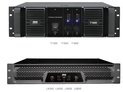 T/LX 专业功率放大器 Model 型号 T1300 T1500 T1800 LX350 LX450 LX850
L0650 Rated Power(RMS)额定功率 立体声功率8Q2×1300W 立体声功率802×1500W 立体声功率802×1800W
802X300W, 402X450W 802400W,40230600W 802X600W,402X1000W
802230800W 