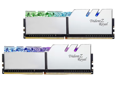 芝奇（G.SKILL）32GB(16G×2)套装 DDR4 3600频率 台式机内存条-皇家戟RGB灯条(花耀银)
