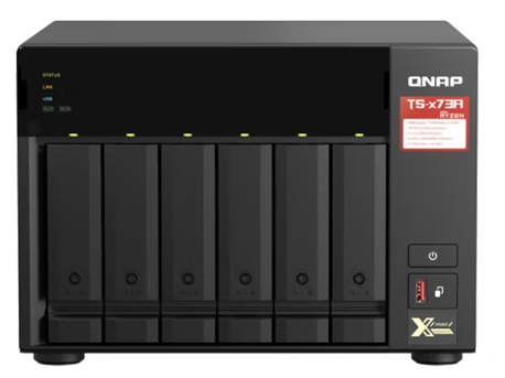 威聯通（QNAP）TS-673A 8G 六盤位桌面式nas網絡存儲服務器私有云存儲磁盤陣列（無內置硬盤）