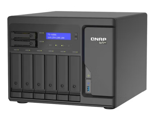 威聯通（QNAP）TS-h886 16G Intel? 處理器 八盤位 nas網絡存儲服務器私有云存儲磁盤陣列(內含8T*6)