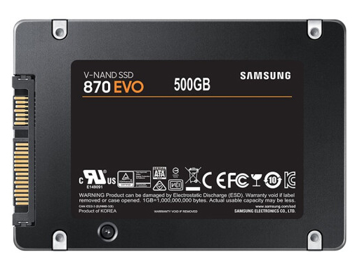 三星（SAMSUNG）500GB SSD固态硬盘 SATA3.0接口 870 EVO（MZ-77E500B）
