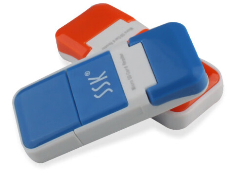 飚王 SCRS022风云TF读卡器 读MICRO SD TF卡 蓝色 USB2.0 2个装