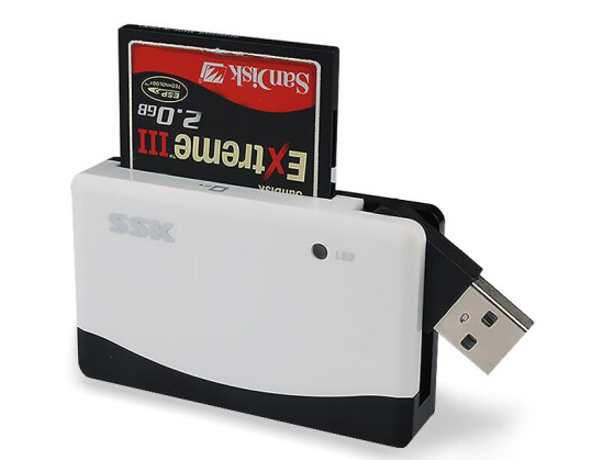 飚王（SSK） 高速USB3.0多合一读卡器 SD卡手机电脑双接口读卡器TF读卡器type-c扩展坞 SCRM057多功能读卡器U